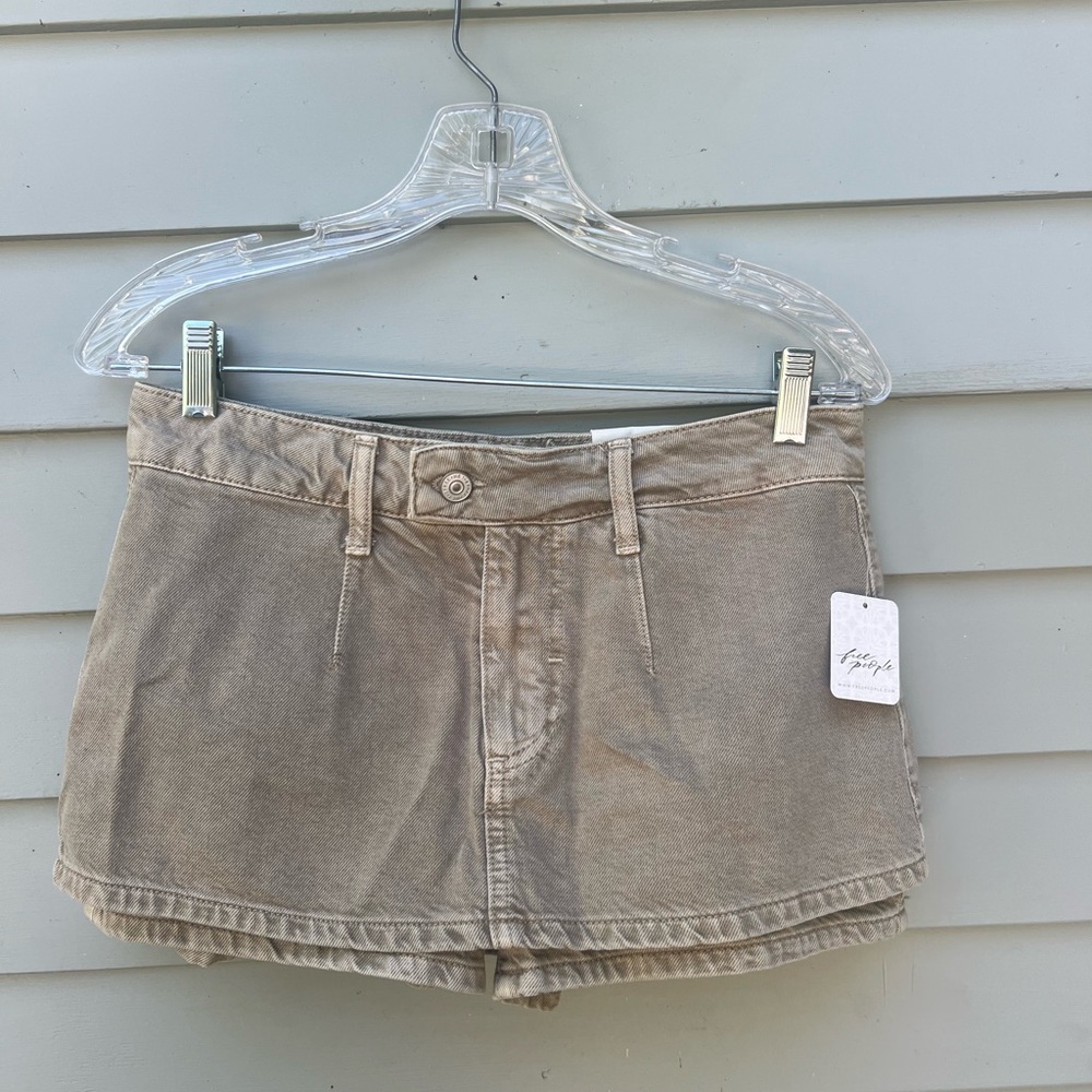 We The Free Tan Jean Shorts